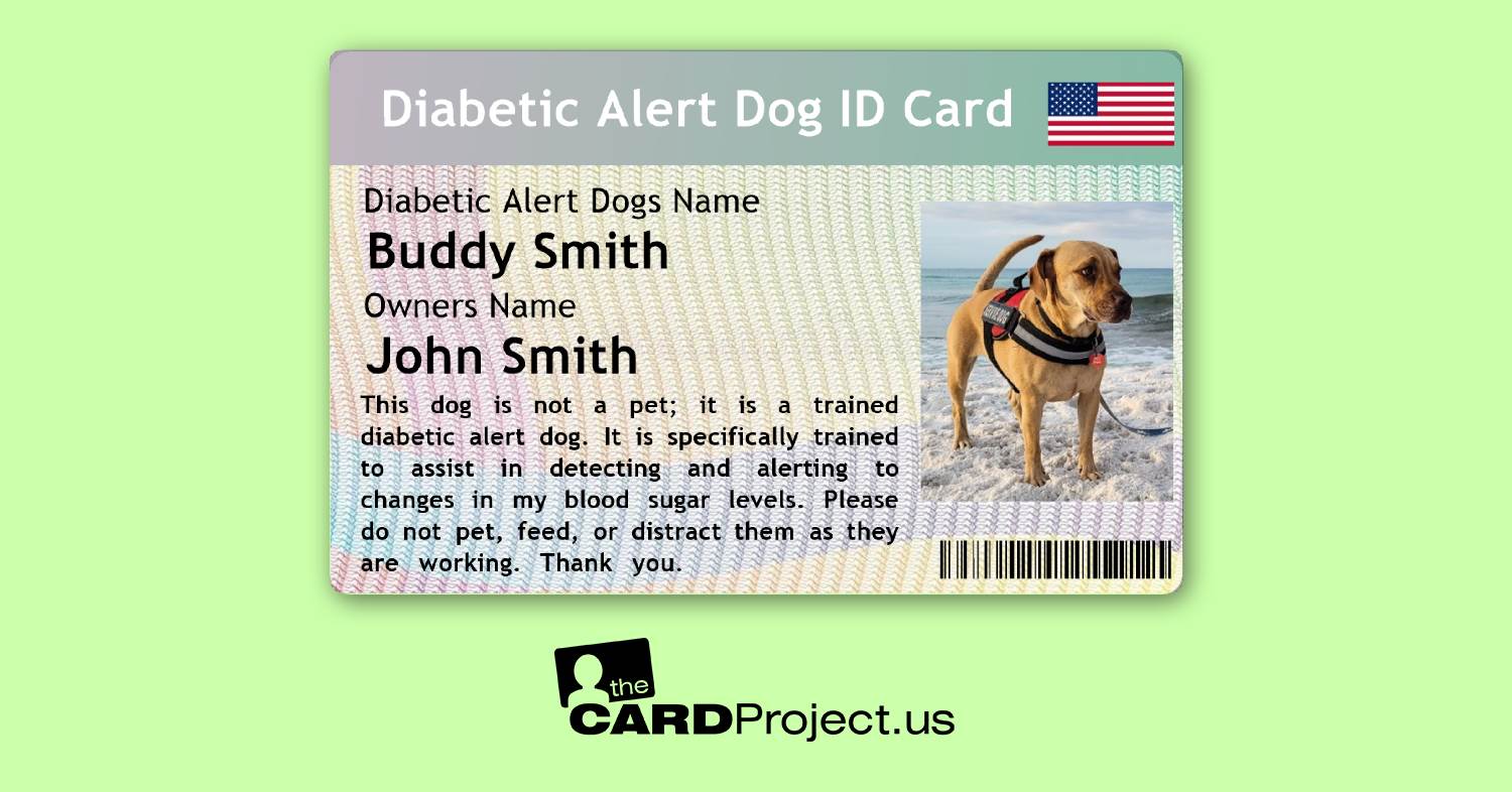 Diabetic Alert Service Dog (FRONT)